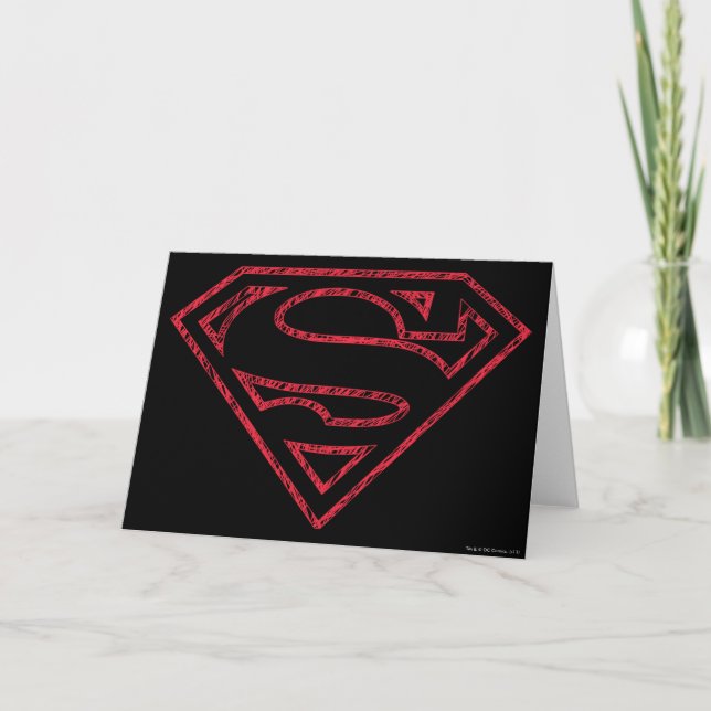 Carte Superman S-Shield | Logo en ligne rouge (Devant)