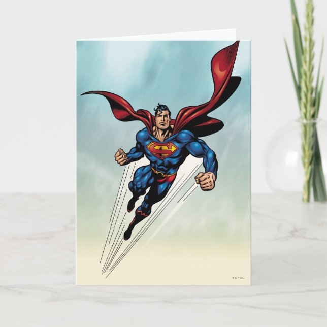 Carte Superman saute vers le haut (Devant)