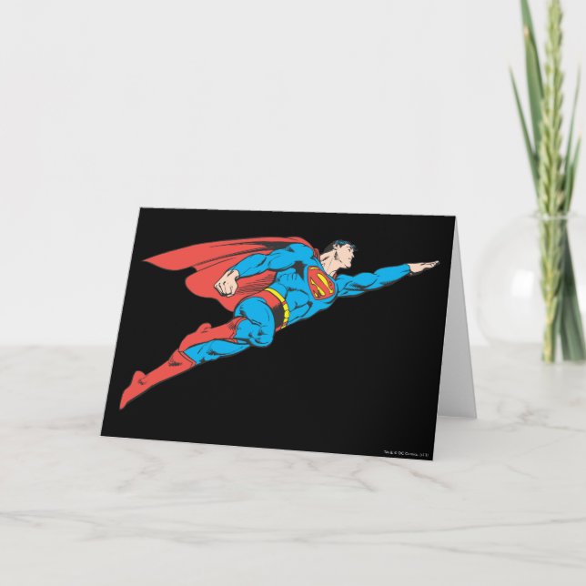 Carte Superman volant à droite (Devant)