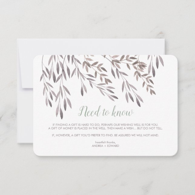 Carte supplémentaire pour un mariage champêtre (Devant)