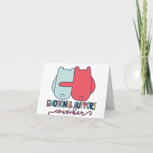 Carte Support Émotionnel personnalisé Travail Bestie Our (Devant)