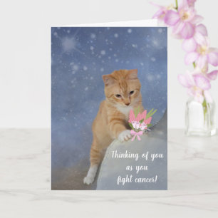 Carte Support pour les chatons mignons contre le cancer