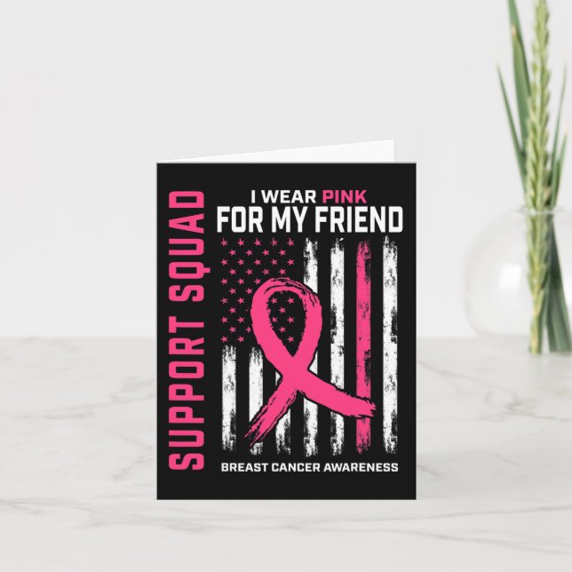 Carte Support Squad Wear Pink Friend Breast Cancer Aware (Devant)
