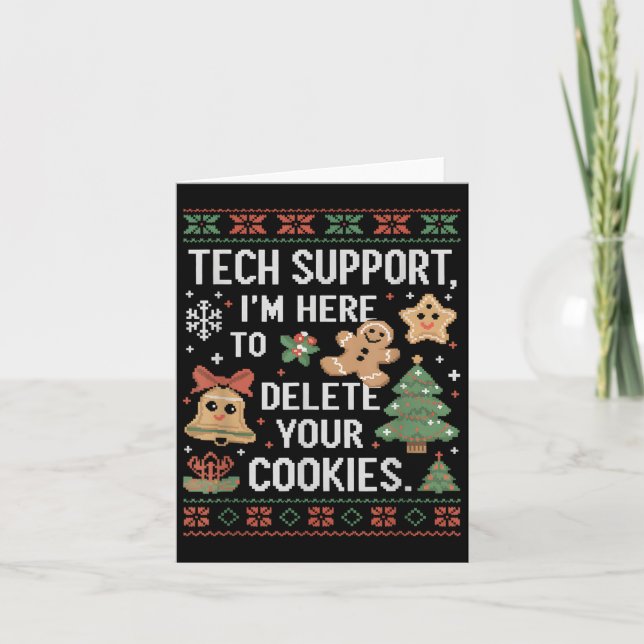 Carte Support Technique De Noël Ici Pour Supprimer Les C (Devant)