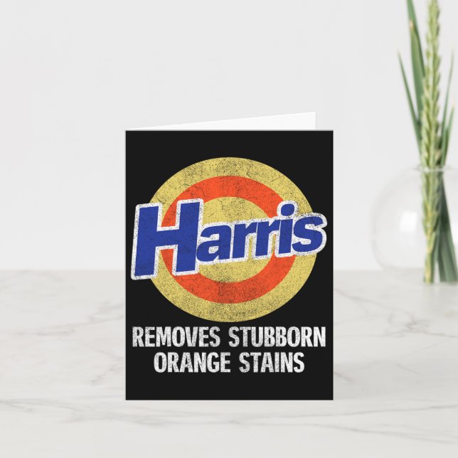 Carte Supprime les taches d'orange têtues Kamala Harris  (Devant)