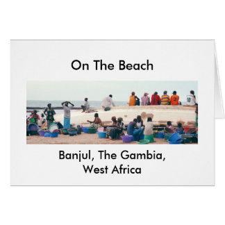 Carte, "sur la plage, Banjul, Gambie, Afrique de