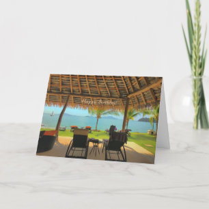 Carte Sur la plage pour votre anniversaire