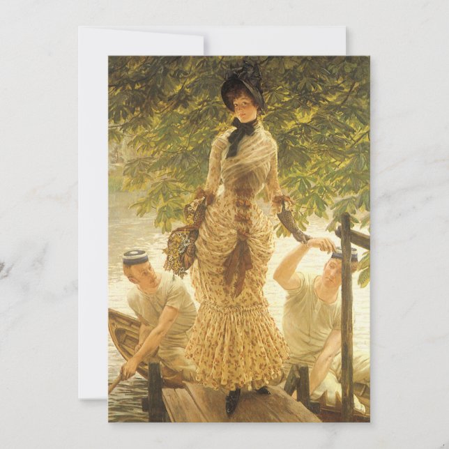 Carte Sur la Tamise par James Tissot, réalisme Vintage (Devant)