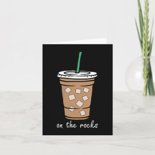 Carte Sur Les Rocks Rétro Café Glacé Été Boire Poc