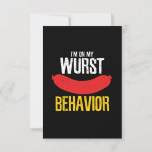 Carte Sur mon comportement de saucisse Oktoberfest