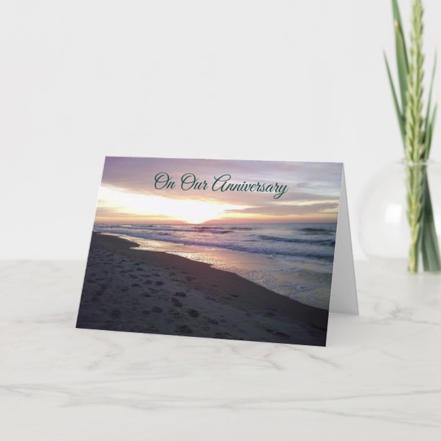 CARTE SUR NOTRE ANNIVERSAIRE L'AMOUR "VOUS"/ SEULEMENT V (Devant)