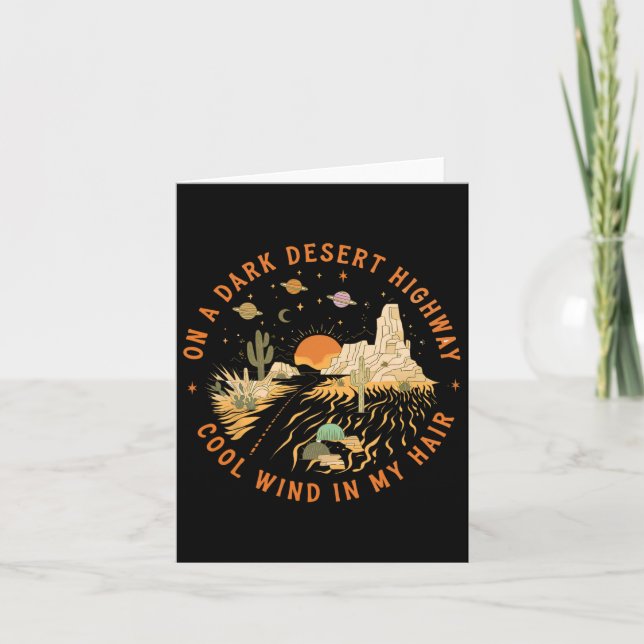 Carte Sur Un Sombre Desert Highway Adventure Travel Rand (Devant)