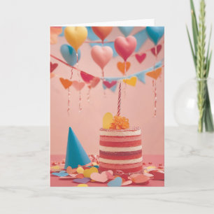 Carte Surcharge de robot d'anniversaire