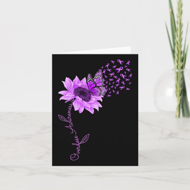 Carte Surdose de tournesol violet de papillon (Devant)