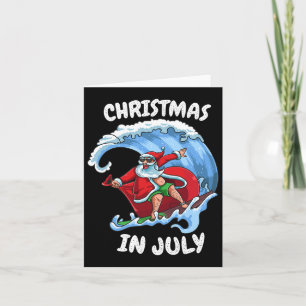 Carte Surf Été Père Noël Noël En Juillet Vacances Gi