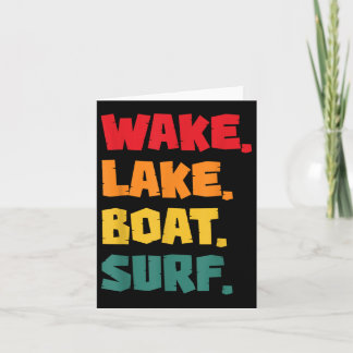 Carte Surf nautique de Surfing Wake Lake Retro