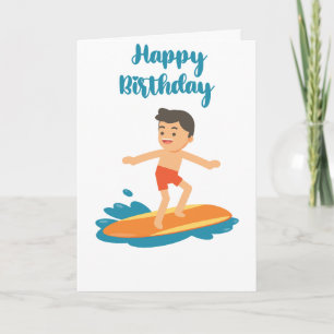 Carte Surfer Dude Joyeux anniversaire
