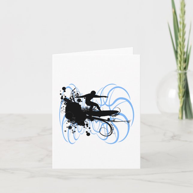 Carte Surfer Silhouette (Devant)