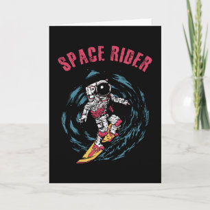Carte Surfeur Astronaute Cavalier de l'Espace
