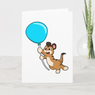 Carte Suricate avec ballon