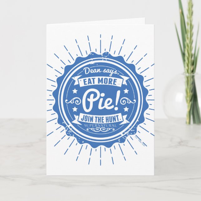 Carte Surnaturel "Dean Dit Mange Plus De Tarte !" (Devant)