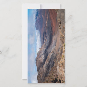 Carte surplombant le cratère de haleakala de la jante