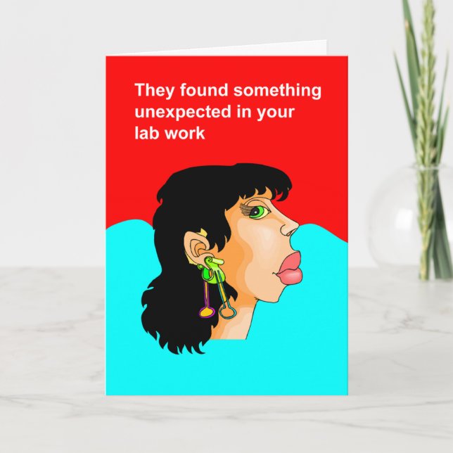 Carte surprise de travail de laboratoire (Devant)