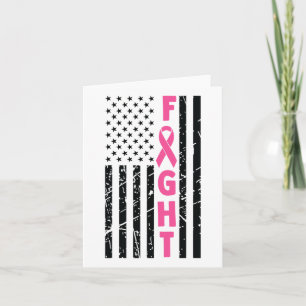 Carte Survivant du sein American Flag Cancer du sein Awa