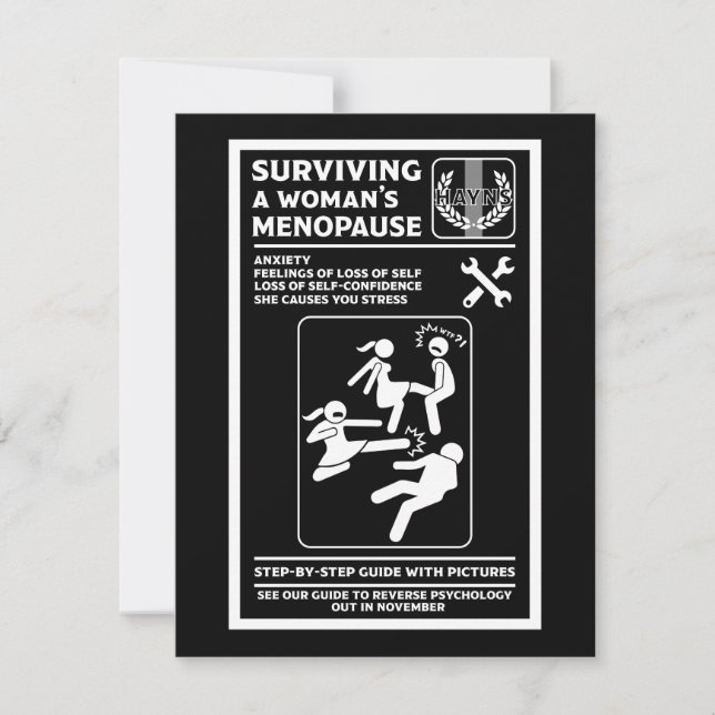 Carte Survivre À La Ménopause (Devant)