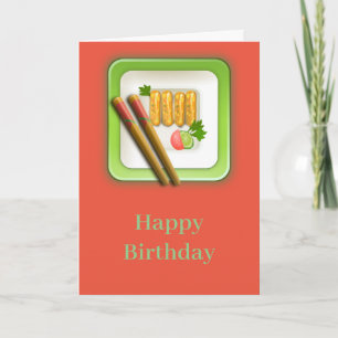 Carte Sushi. Joyeux anniversaire.