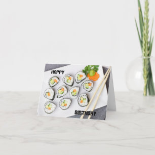Carte Sushi végétarien Joyeux anniversaire