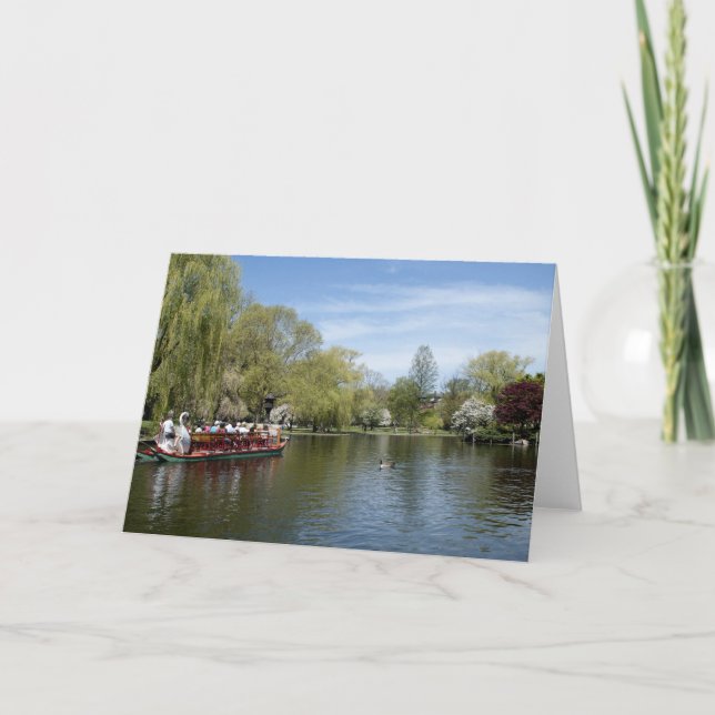 Carte Swan Boat on Water, Boston MA (Devant)