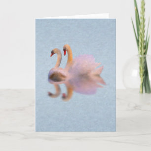 Carte Swan non valentine avec poème (Chanson de cy