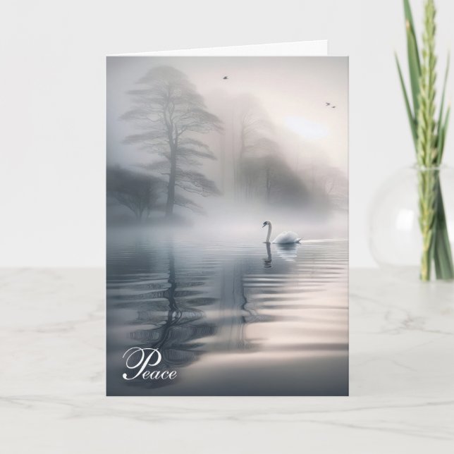 Carte Swan Solitaire Dans Sa Sympathie (Devant)