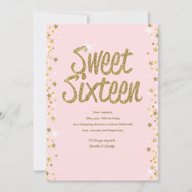 Carte Sweet 16 (Devant)