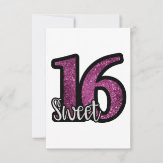 Carte Sweet 16 Seize fêtes