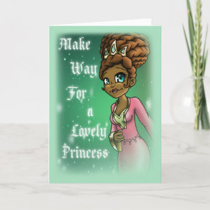 Carte Sweet African American Princess Anniversaire