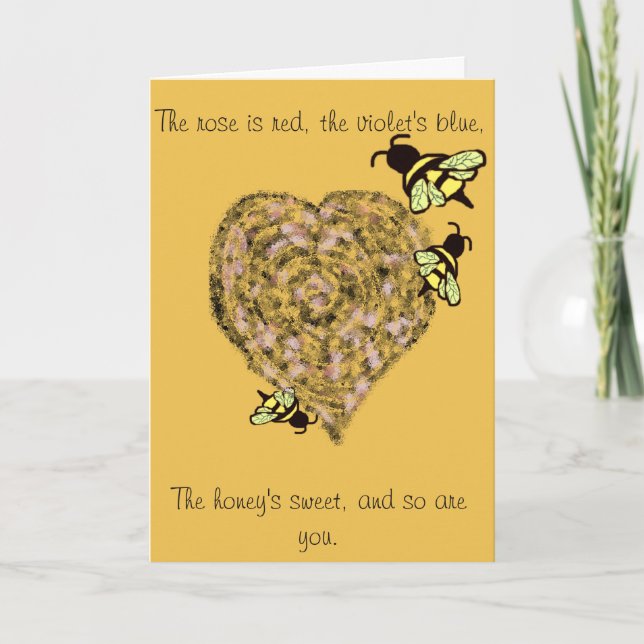 Carte Sweet Bee Valentine (Devant)