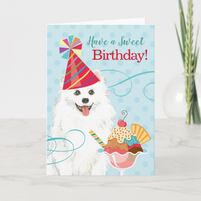 Carte Sweet Birthday Eskie (Devant)