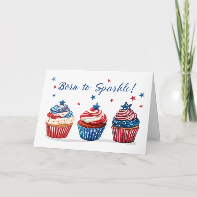 Carte Sweet Birthday sur 4 juillet Freedom Patriotic (Devant)