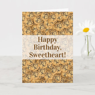 Carte Sweet Birthday Wishes Chocolate Chip Cookie Card