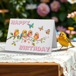 Carte Sweet Chirpy Birthday