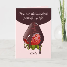 Carte Sweet Chocolate Covered Strawberry Photo Valentine