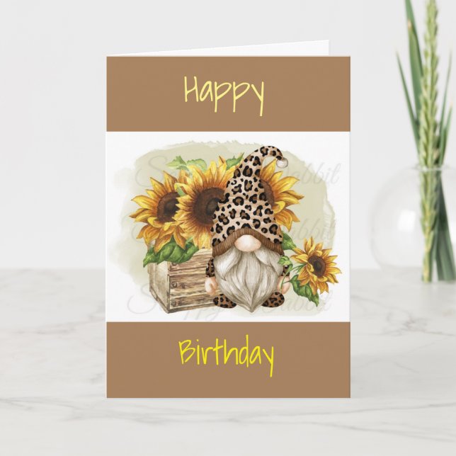 CARTE SWEET GOME DIT "JOLI ANNIVERSAIRE" DE "GNOME" (Devant)
