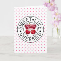 SWEET like CHERRIES Retro Vintage Timbre Anniversa