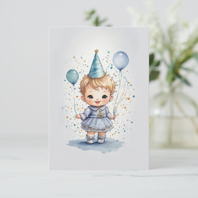 Carte Sweet Little Anniversaire (Debout devant)