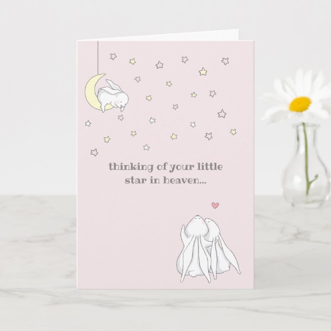 Carte Sweet Little Star dans le ciel Perte de la sympath (Petite plante)