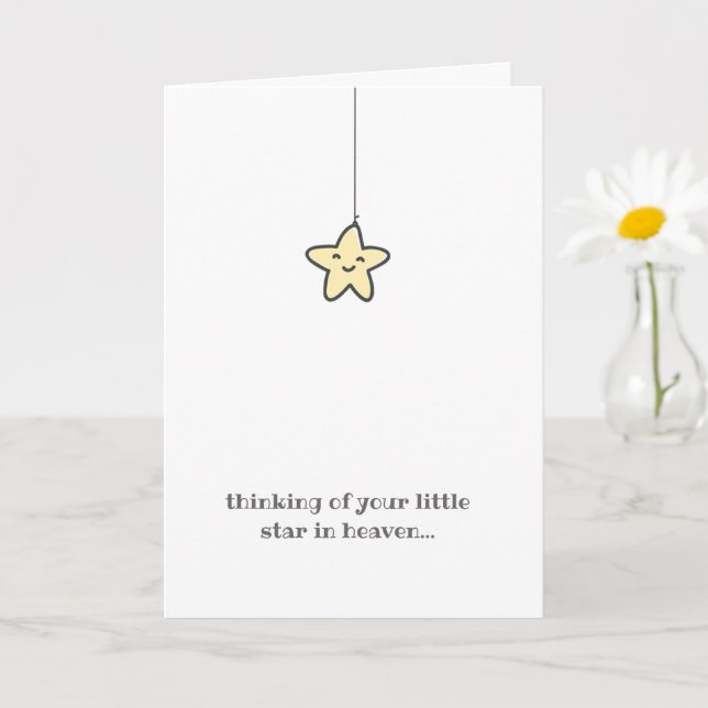 Carte Sweet Little Star dans le ciel Perte de la sympath (Petite plante)