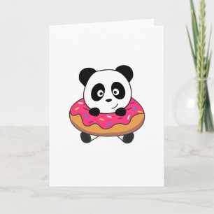 Carte Sweet Panda Bear Pandas Donut Streusel