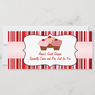 Carte Sweet Shoppe Cupcake Business Certificat cadeau